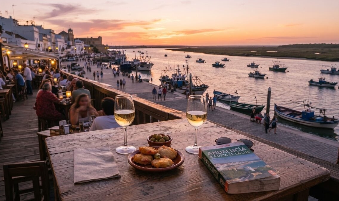 Atardecer en Sanlúcar de Barrameda con vista al Guadalquivir y Doñana, guía turística Costa Noroeste Cádiz