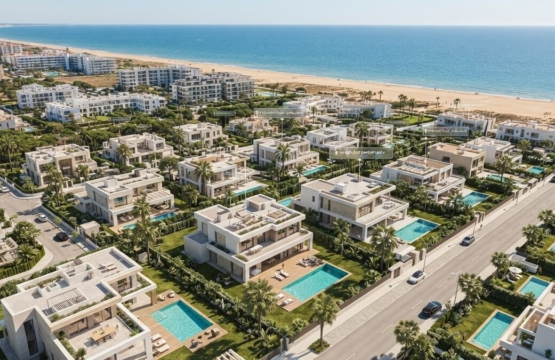 Vista aérea con marcadores de las mejores zonas para comprar piso de alquiler turístico en Rota y Costa Ballena Cádiz