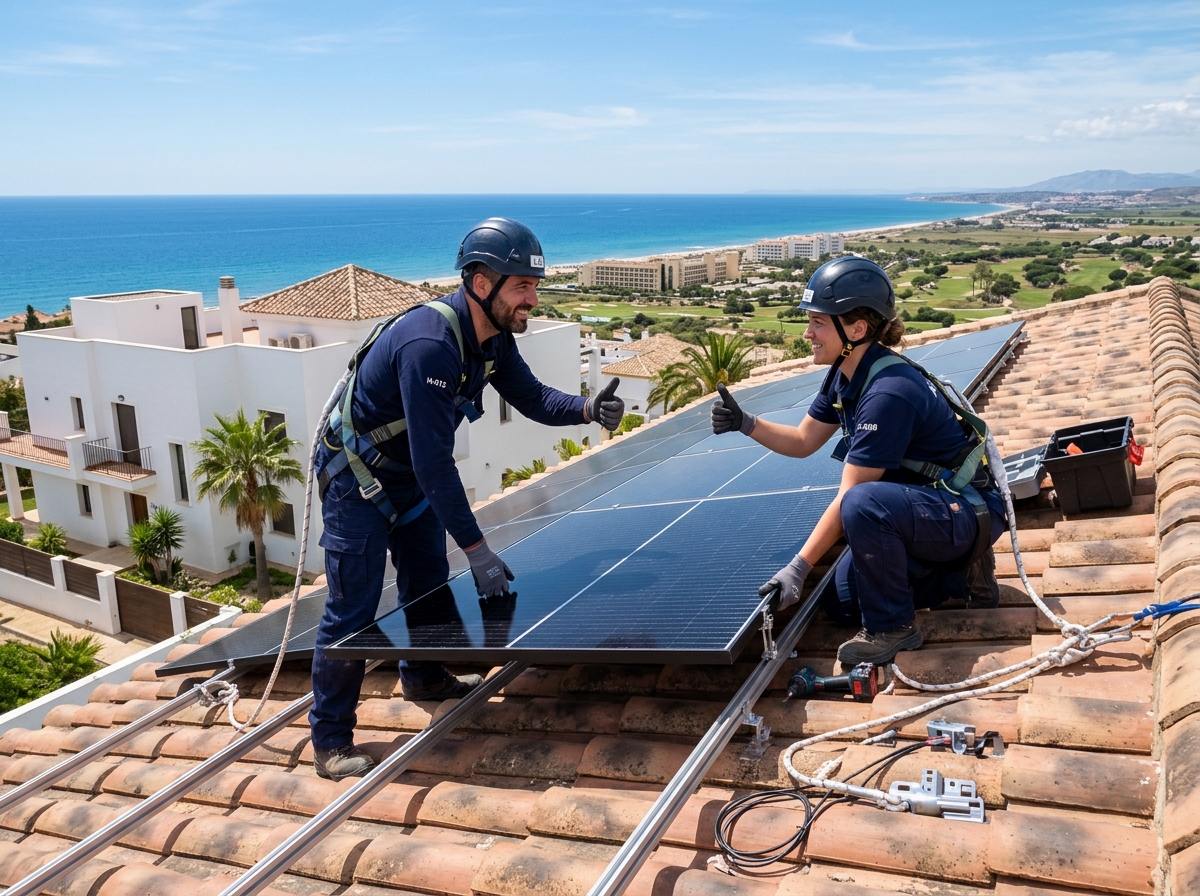 Servicio de Placas Solares · Fotovoltaica y Térmica para viviendas vacacionales en Costa Ballena, Rota, Sanlúcar y Chipiona · Vega Home
