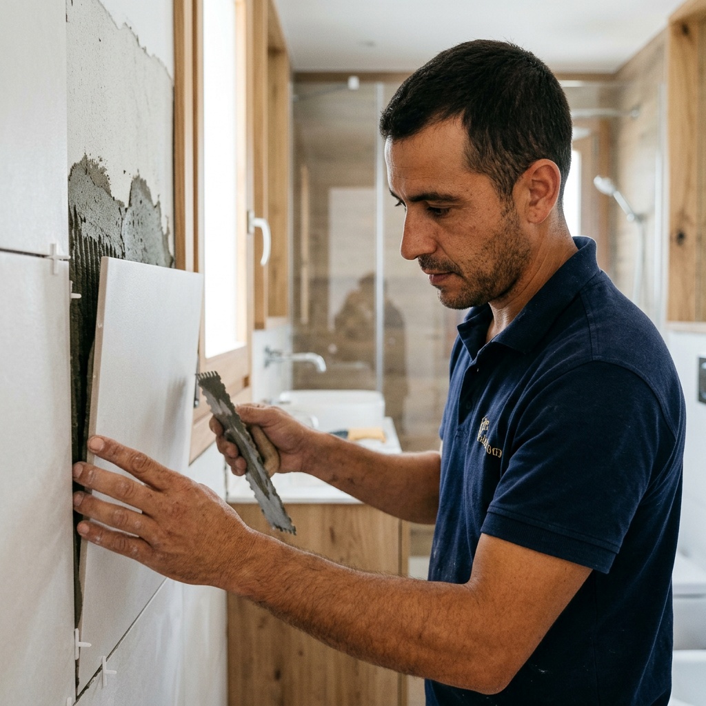Alicatado premium de baño en apartamento turístico — Vega Home Cádiz