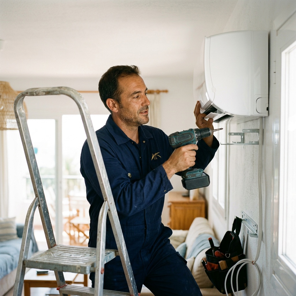 Climatización y aire acondicionado para viviendas vacacionales · Costa Ballena, Rota, Sanlúcar y Chipiona 2 Instalación profesional de split de aire acondicionado — Vega Home